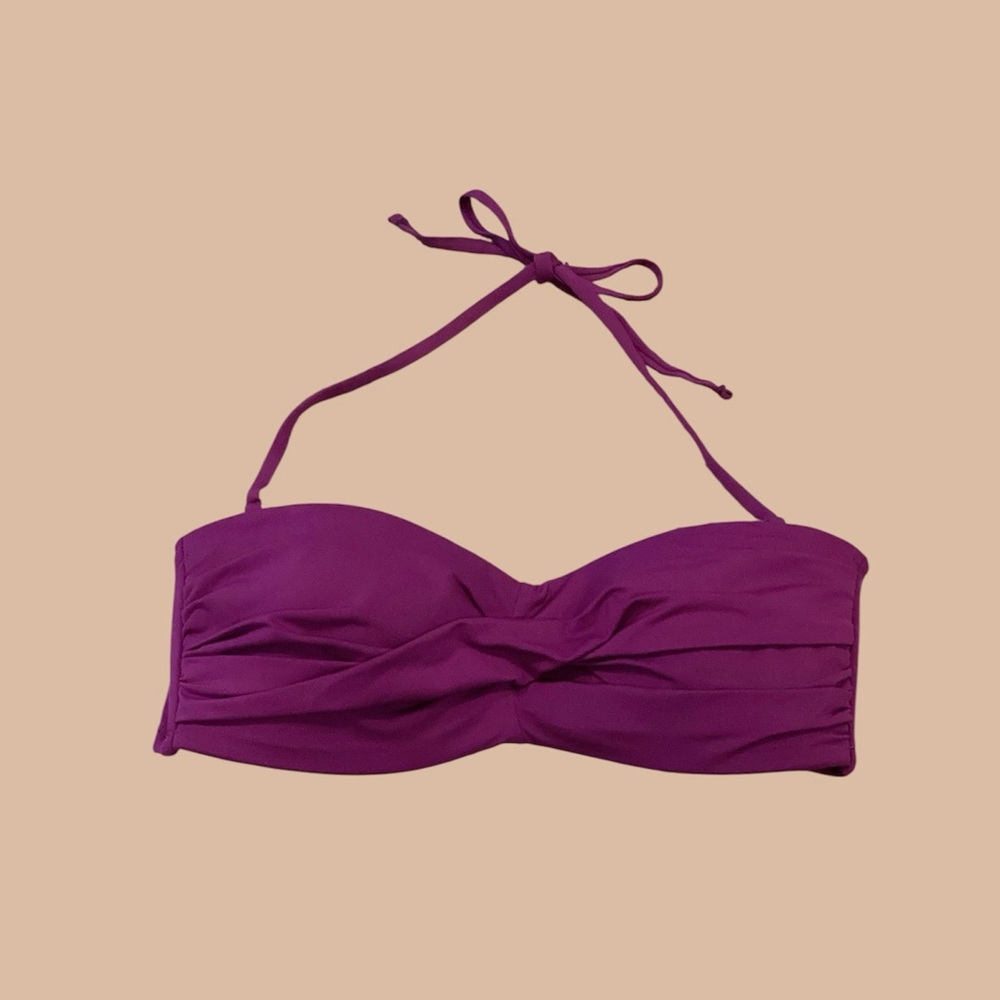 JCP Purple Bandeau Bikini Top, size Small 🌸